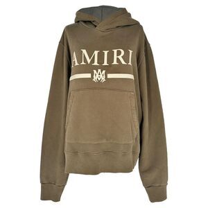 Amiri 'Amiri' Bar Hoodie in Brown Cotton